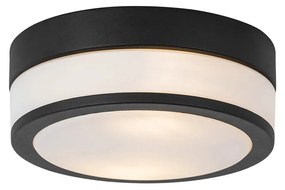 Zewnetrzna Nowoczesna lampa sufitowa czarna 23 cm IP44 - Flavi Nowoczesny Oswietlenie zewnetrzne