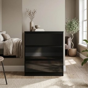 Komoda NUDO 70 cm do Salonu Sypialni Czarny