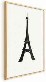 Plakat Wieża Eiffla 21x30 cm z ramą złotą bez marginesu ARTGEIST B