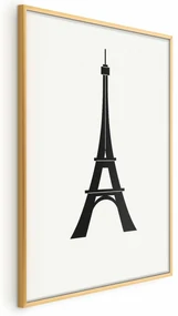 Plakat Wieża Eiffla 21x30 cm z ramą złotą bez marginesu ARTGEIST B