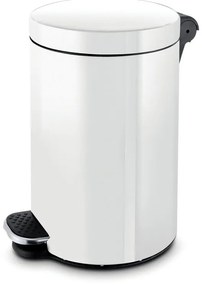 Kosz z pedałem,śmietnik, 20l, lakierowany biały