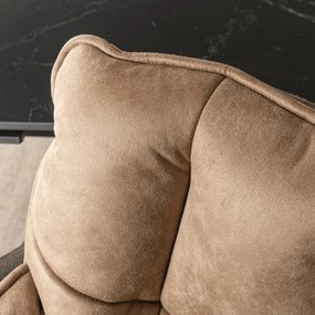 Krzesło Tapicerowane Obrotowe ISLA Brązowe Nowoczesne Loft