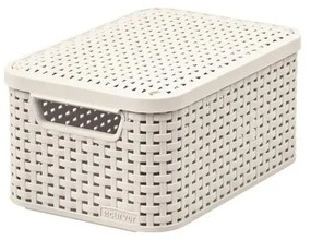 Kremowy plastikowy pojemnik z pokrywką 20x29x14 cm Style – Curver