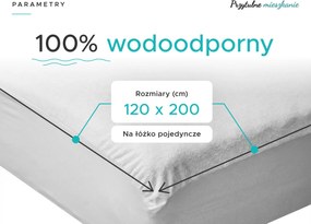Nieprzemakalny frotowy ochraniacz na materac GUARD 120 x 200 cm