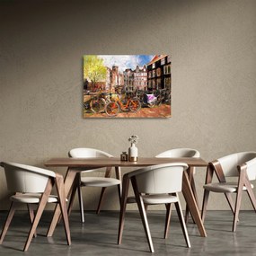 Obraz na szkle - Amsterdam, malarstwo (70x50 cm)