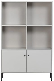 Jasnoszary regał z litego drewna sosnowego 107x160 cm Xam – WOOOD