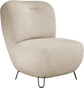 Fotel LUIS skandynawski wolnostojący na metalowych nogach w tkaninie NOW OR NEVER 06