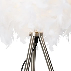 Inteligentna romantyczna lampa podłogowa biała w komplecie z Wi-Fi A60 - Feather Nowoczesny Oswietlenie wewnetrzne