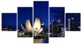 Obraz Singapuru nocą (125x70 cm)