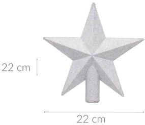 Gwiazda na czubek choinki, 22 cm