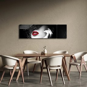 Obraz - Kobieta w kapeluszu (170x50 cm)