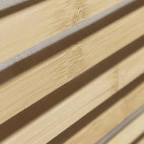 Bambusowy kosz na pranie z pokrywą i wyciąganym workiem LUND, 60 L