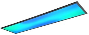 Czarna lampa sufitowa LED 29.5x119.5 cm Beta – Trio