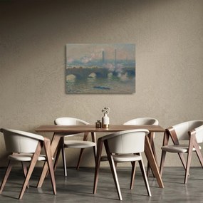 Obraz na szkle - Claude Monet, Waterloo Bridge, Gray Day, reprodukcje (70x50 cm)