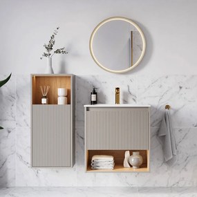 Badmöbel Set BELDIVO 60 cm mit Waschbecken