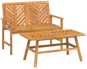 Ławka i stolik ogrodowy z drewna akacjowego T2-N30