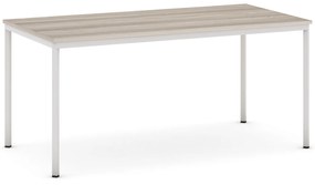 Stół jadalniany, 160x80 cm, szara podstawa, dąb naturalny