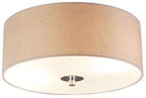 Rustykalna lampa sufitowa beżowa 30 cm - Drum