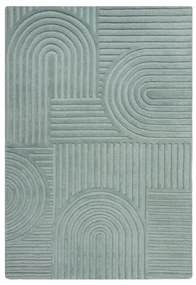 Turkusowy dywan wełniany Flair Rugs Zen Garden, 120x170 cm