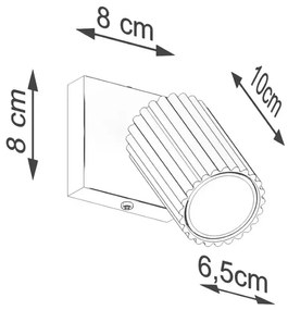 Metalowy nowoczesny kinkiet w kolorze ochra - D290-Avium