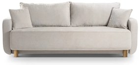 Beżowa rozkładana sofa ze schowkiem 231 cm Elen – Micadoni