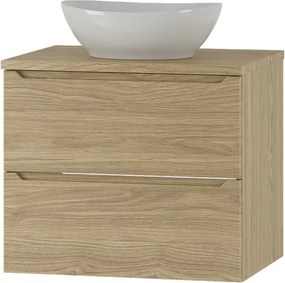 Zestaw do Łazienki 60cm Szafka z Blatem Umywalka Dąb Olejowany Etna