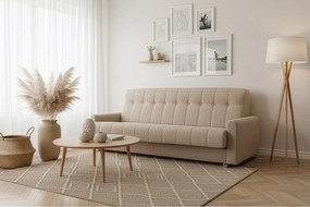 Wersalka Herbi z funkcją spania, do salonu, tkanina Herbi, ciemnobeżowy