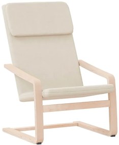 Kremowy tapicerowany fotel na płozach T5-G95