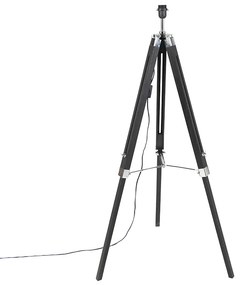 Lampa stojąca czarna bez klosza - Tripod