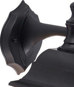 Klasyczna lampa ścienna zewnętrzna czarna IP44 - Capital