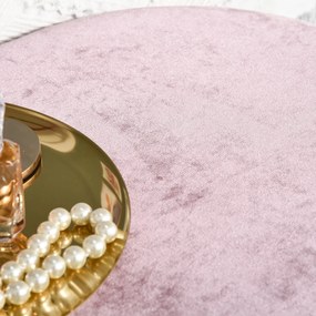 HOMCOM Ławka tapicerowana z pojemnikiem styl francuski elegancka różowa aksamitna do salonu | Aosom PL