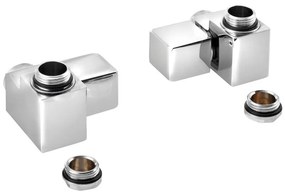 Sapho - Zestaw przyłączeniowy zaworów kątowych CUBE COMBI 2 szt. prawy / chrom błyszczący