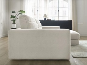 Beżowy aksamitny narożnik (prawostronny/z szezlongiem) Sierra – Bobochic Paris