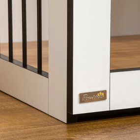 PawHut klatka dla psa klatka dla dużych psów Doghouse powierzchnia stołu biała