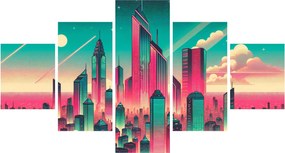 Obraz – Metropolia w stylu pop-art (125x70 cm)