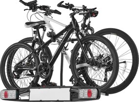 Wspornik do Przechowywania Rowerów, SucceBuy Bagażnik Rowerowy na Hak dla 2 Rowerów, Blokowalny Wspornik do Odbiorników 5 cm