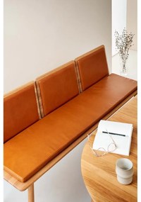 Koniakowo-naturalna skórzana ławka Elba – Hammel Furniture