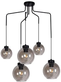 Lampa z pięcioma zwisającymi kloszami - S826-Solva