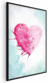 Plakat Akwarelowe serce 29,7 x 42 cm z ramą czarną bez marginesu ARTGEIST B