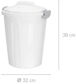 Kosz na śmieci z pokrywką, 23 l