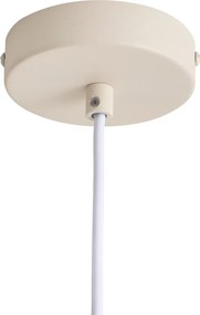 Skandynawska Lampa Wisząca Beżowa z Opalowym Szkłem - Polly