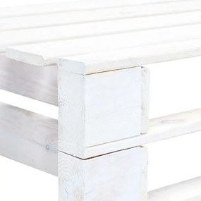 Biała ławka ogrodowa z palet - Olefix 3X