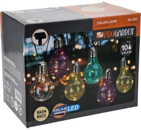 ProGarden Solar łańcuch świetlny żarówki kolorowe,2 m, 10 x 5 LED