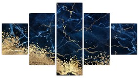 Obraz - Ciemnoniebieski marmur (125x70 cm)