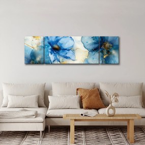 Obraz - Kwiatowy, malowany tuszem (170x50 cm)