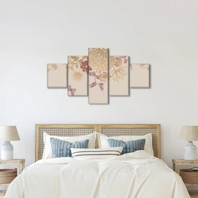 Obraz - Vintage kwiaty i motyle (125x70 cm)