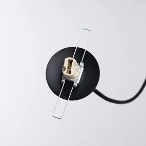 Biało-czarna lampa wisząca ze szklanym kloszem Belinda – Sollux