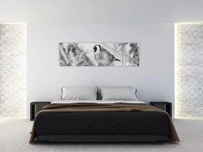 Obraz - Ptak zimą (170x50 cm)