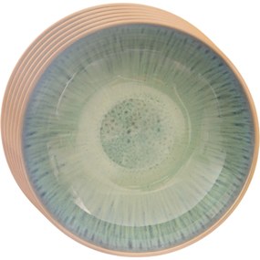 Orion Zestaw ceramicznych talerzy głębokich Glaze zielony 20,5 cm, 6 szt.