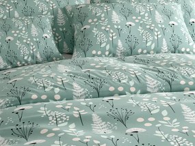 PrzytulneMieszkanie.pl PrzytulneMieszkanie.pl Bawełniana pościel WILD FLOWERS miętowa Rozmiar pościeli: 70 x 90 cm | 140 x 200 cm